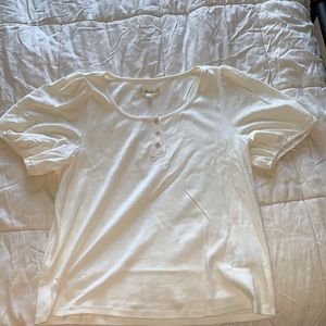 Madewell eyelet-sleeve Henley top